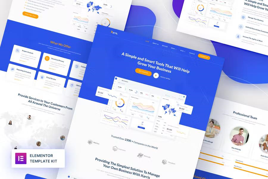XARRIS – SAAS & STARTUP ELEMENTOR TEMPLATE KIT